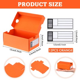 Fullhawl 12 Sets Mini Sneaker Boxes for Party Favors Mini Shoe Gifts Boxes 4.7 x 2.5 x 2 Inch Sports Small Gift Case with Editable Label for Candies Cookies Snacks