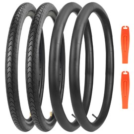 MAKELEN 2 Pack Bike Tire and Tube for Moutain Bike City Bike 29x1.75(47-622) Great for Paved Road Commuting Ride Bicycle Tire for Cruiser Bicycle Black (2 Tires&2 Tubes)