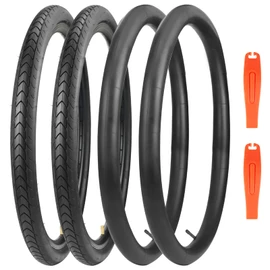MAKELEN 2 Pack Bike Tire and Tube for Moutain Bike City Bike 29x1.75(47-622) Great for Paved Road Commuting Ride Bicycle Tire for Cruiser Bicycle Black (2 Tires&2 Tubes)