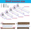 Neevolve Floating Shelf Bracket, 8 Inch 6PACK White Heavy Duty