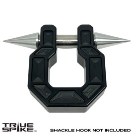 True Spike 2 True Spike Bumper Recovery Shackle Tow Hook D Ring Stainless 3/4 Pins Blue