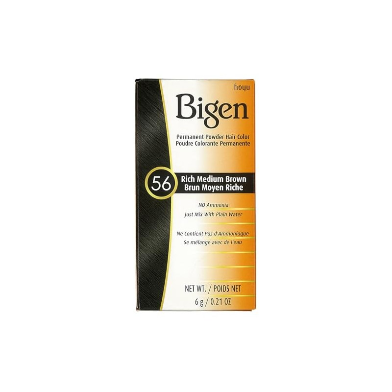 Bigen Permanent Powder Hair Color 56 Medium Brown 1 ea
