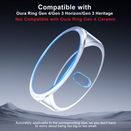 3 Pack Cover Compatible with Oura Ring Gen 4/Oura Ring Gen 3 Horizon/Heritage, Surport Charging with Cover on, Anti-Scratch TPU Protector for Men Women (Size 13, Clear*3)