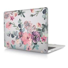 Case Compatible with MacBook Air 13 Inch 2020 2019 2018 Release A1932 A2179 A2337 M1 with Retina Display and Touch ID, Plastic Protective Hard Shell Snap Case, Flower