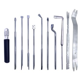 TUOREN 11Pcs Piano Regulating Repair Tool Kit Including Piano String Coil Lifter and Key Spacer Piano Tuning Wrench Regulating Screwdriver Capstan Screw Wrench Set with 6" Combination Tool Handle