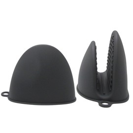 Gadgetime USA Silicone Mini Oven Mitts - Heat Resistant Silicone Potholders for Kitchen - Mini Pot Pinch Grip for Cooking and Baking - Easy to Maintain - Pack of 2