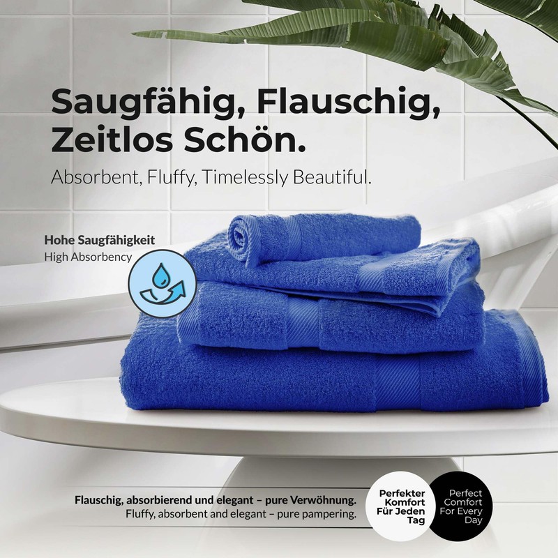 Etérea Carli Hand Towels, Single + Set + Bath Mat,