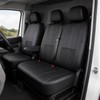 Black PU Leather 2+1 Van Front Seat Cover Set with