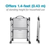 Polder Easy-Close Aluminium 2-Step Stool, Ladder with Non-Skid Feet, Folding