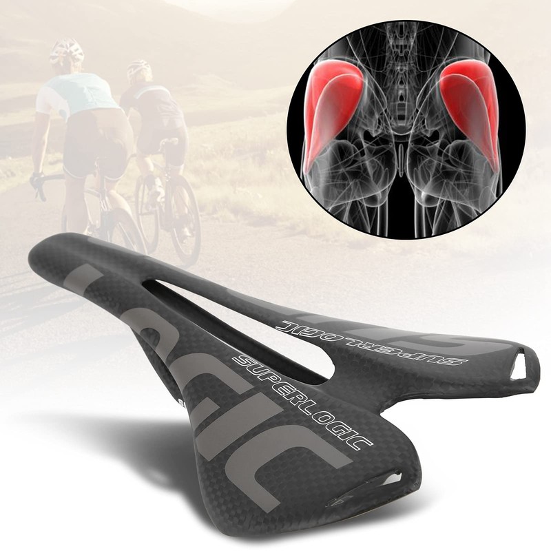 Full Carbon Fiber Saddle, High Strength Shockproof Carbon Fiber Road