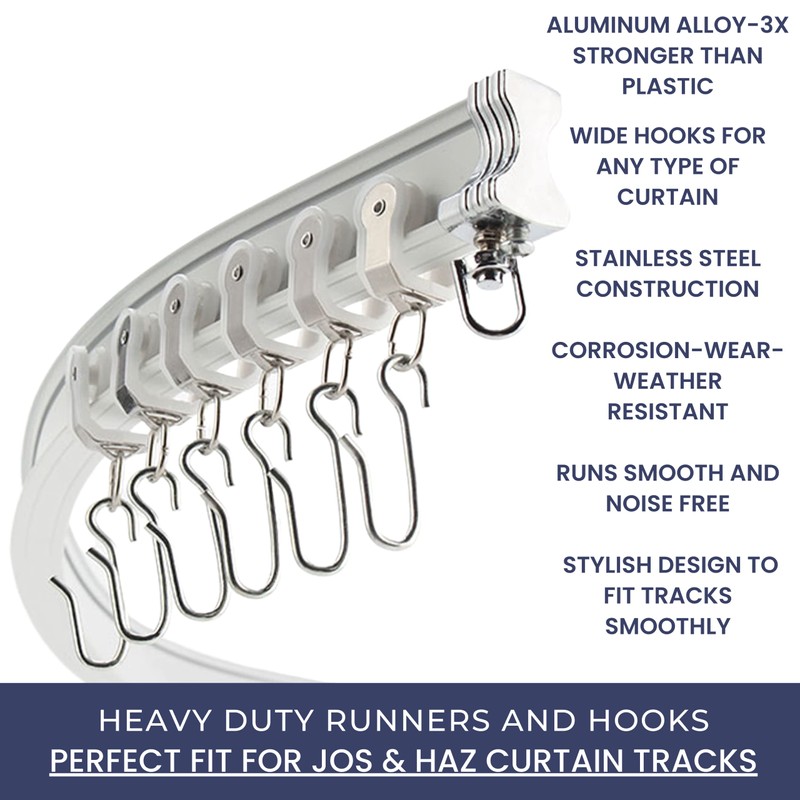 Curtain Tracks Accessories (10 Pack Curtain Track Roller Hooks)