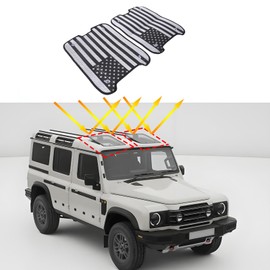 Tumukiw Car Sunroof Sun Shade Compatible with INEOS Grenadier 2020-2024, US Flag Pattern Foldable Glass Roof Sunshade Blocks 99% UV Rays and Keep Cool Auto Accessories