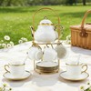 20-Piece Porcelain Tea Sets for Adults, British Style Tea Party