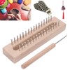 Beufee Wooden Knitting Loom with Elbow Crochet Hook Rectangular Hand