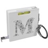 Azeeda 'Floral M' Keyring Tape Measure/Spirit Level Tool (KM00025315)