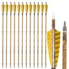 ZSHJGJR 30” Carbon Arrows Hunting Arrows with 4” Turkey Feather