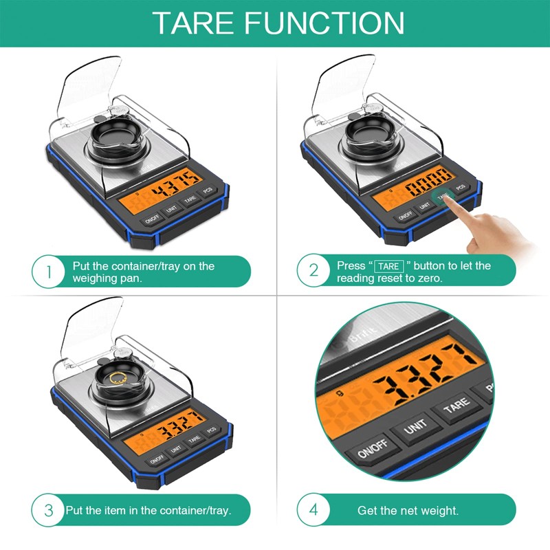 ORIA 50g/0.001g Digital Pocket Scale, Milligram Scale, High Precision Lab