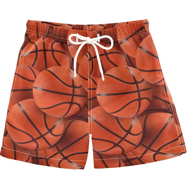 visesunny Basketball Ball Swim Trunks Boys Toddler Bathing Suits for