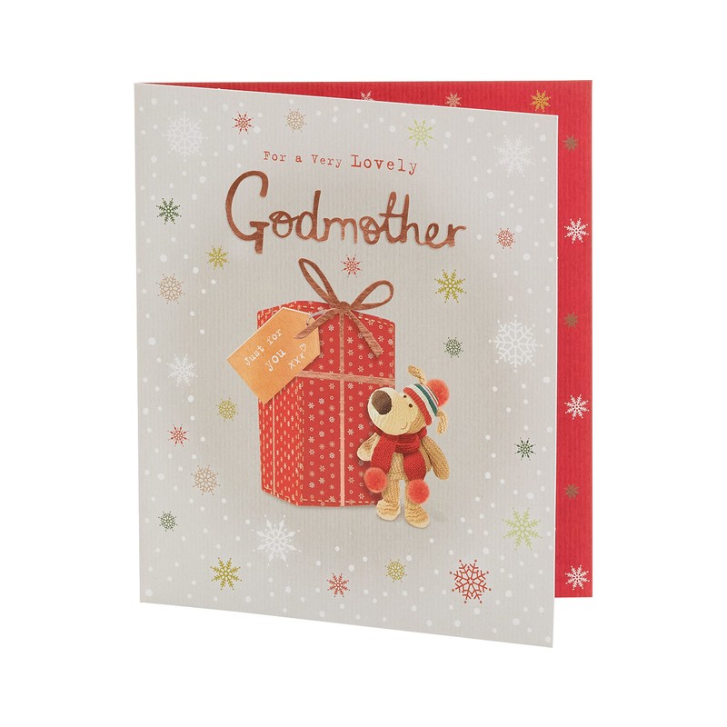 Boofle Christmas Card for Godmother - Cute Design