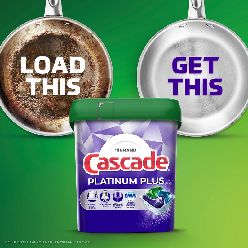Cascade Platinum ActionPacs Dishwasher Detergent Pods, Fresh, 11 Count