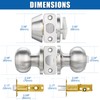 3 Sets Entry Door Knob and Single Cylinder Deadbolt Combo