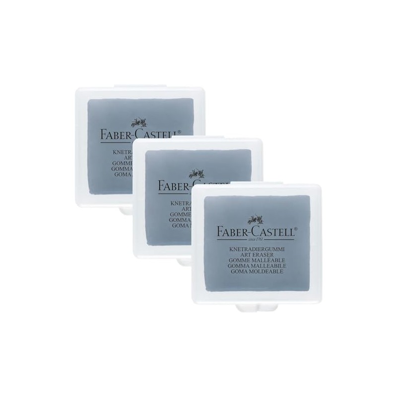 Faber-Castell Kneadable eraser in plastic box (Pack of 3)