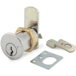 Olympus Lock DCN4 Rekeyable Cam Locks | 1-3/4" Cylinder 101 Key Lock, Keyed Alike | US26D Chrome Cabinet Locks | Grade 1 Cam Lock | Reversible Cam Lock for Doors & Drawer Lock