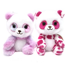 Panda Party 6.5 Plush (2 Pack Assorted) and 2 Gosutoys Stickers
