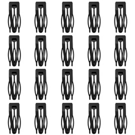 ZGQHZR 20 Pcs Snap Hair Clips for Women Snap Hair Barrettes Double Grip Hair Clips 3 Prong Clips for Hair Barrettes for Women Girls (Black)