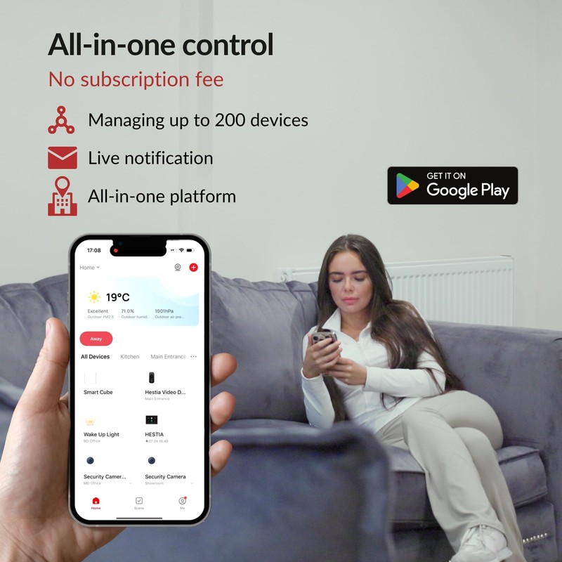 HESTIA Indoor Pan/Tilt Auto Tracking Camera with 32gb MicroSD Card,