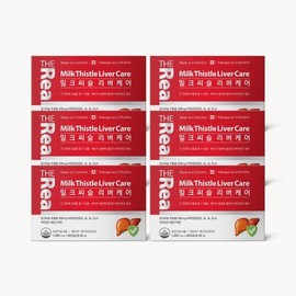 (더리얼)더리얼 밀크씨슬 리버케어 1000mg x 60캡슐 x 6박스 12개월분 (The Real) The Real Milk Thistle Liver Care 1000mg x 60 Capsules x 6 Boxes 12-Month Supply
