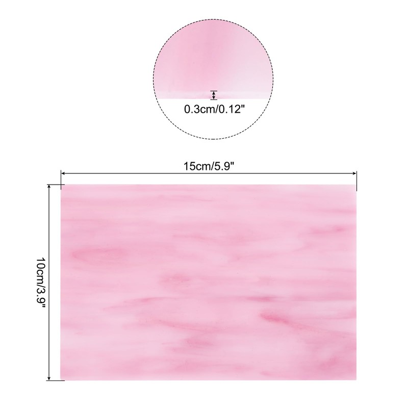 sourcing map Stained Glass Sheet Mosaic Tile 5.9 Inch x