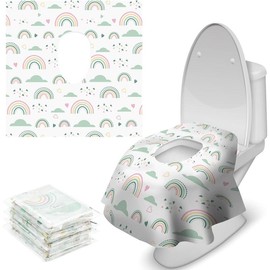 Toilet Seat Covers Disposable, 20 Pcs  Waterproof Toilet Cover for  Adults, Portable Individually Wrapped Travel Essential  Potty , Public Restroom, Airplane, Trip - Color: Animals