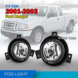 Fog Lights for 2001-2003 FORD Ranger with Bulbs H10 12V 42W AUTOFREE OEM Driving Lamps Replacement-1 Pair(Clear Lens)