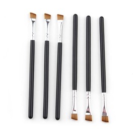 Healeved 10pcs Mini Makeup Brushes Set Wooden Handles Eyebrow Face Brushes Compact