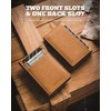 DUGRAFT Slim Card Holder for Men with Aluminum POP UP