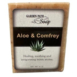 Garden Path Soap ALOE & COMFREY BAR SOAP -  Calming Lavender Rosemary & Peppermint