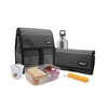 PackIt Freezable Lunch Bag with Zip Closure, Gray Stripe 8-Inch