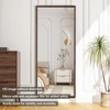 Niccy 65"x22" Full Length Mirror with Wooden Frame, Large Floor