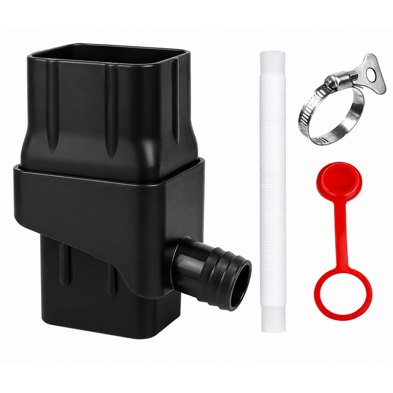 Rainwater Downspout Diverter for Rain Barrel – Adjustable Flexible Hose