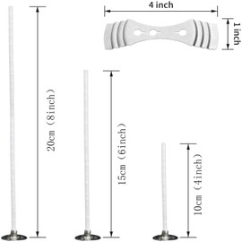 Candle Wicks 100% Natural Cotton, Braid Candle Wick Pre Waxed Non-Smoke Braided Wicks Beeswax Candles Wicks for Candle Making DIY (15CM(6inch) Mother' Day+Easter Candle Decor
