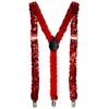 Braces, spangly, red
