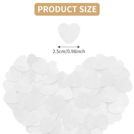 1500 Pcs Biodegradable Confetti, White Wedding Confetti, Heart Shaped Confetti for Birthdays, Anniversaries, Weddings, Valentine's Day, Create Romantic Atmosphere