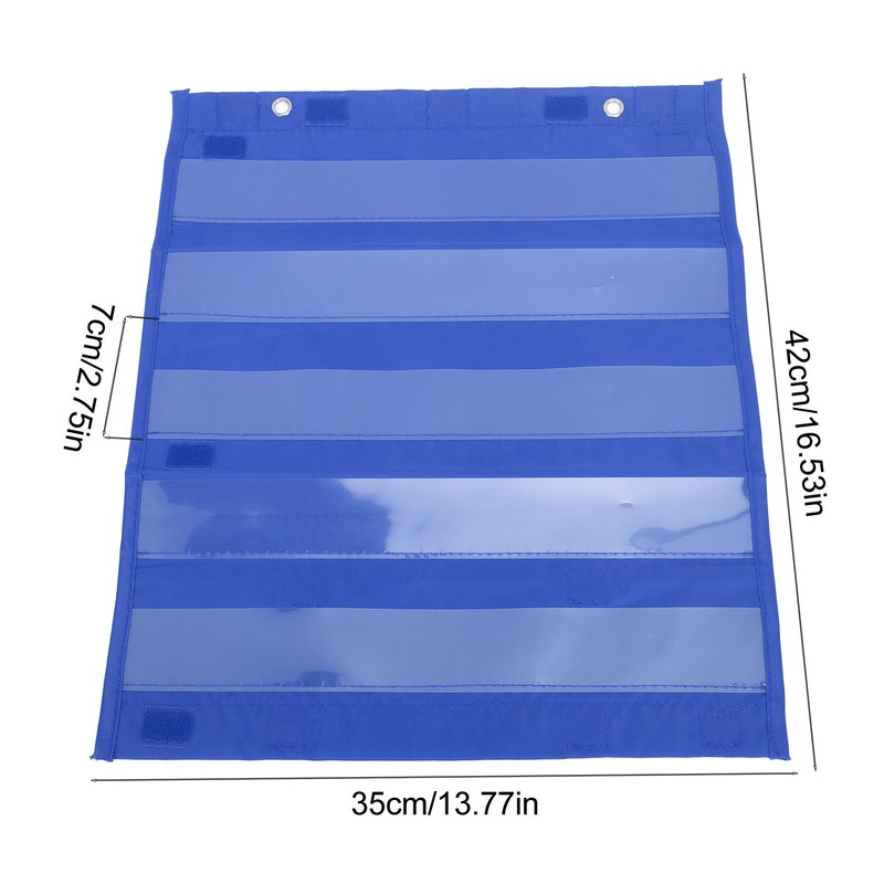Magnetic Pocket Chart 5 Rows Transparent Schedule Pocket Chart for