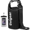 Unigear Waterproof Dry Bag, Black, 1.3 Gallons (5 L), Waterproof