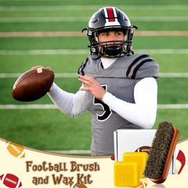 R HORSE R HORSE 4Pcs Football Prep Kit - Brush and Wax for Leather Football Game Conditioning Training Equipment for Enhanced Grip, Birthday Sports Gifts for Youth Adult Player Lover