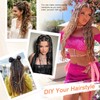 BOGSEA 2PCS Clip in Braid Hair Extensions, Boho Dreadlock Brown