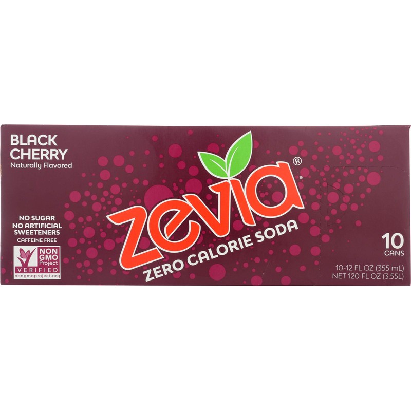 Zevia, Soda Black Cherry, 12 Fl Oz, 10 Pack