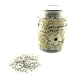 Father's Day Gift Bath Salt, Bath Salt, Bath Tub Can, FUROU Herbal Six, White Jasmine, 1 Can (10.6 oz (300 g), Stylish Clear Can, Images of 6 Colorful and Cute Flowers and Herbs, Brightens and