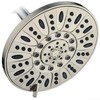 AquaDance BRUSHED NICKEL High Pressure 6-Setting 7" Rain Shower Head